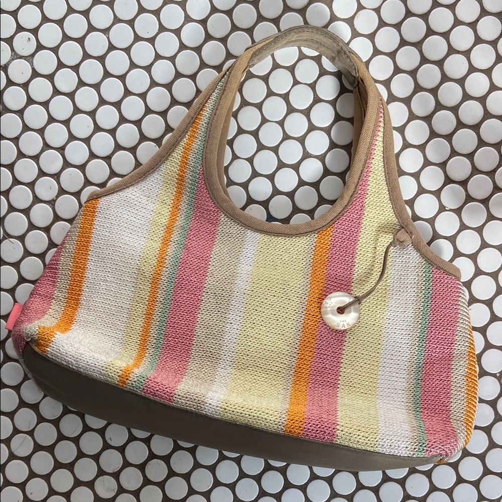 The Sak crochet knit small carrying purse